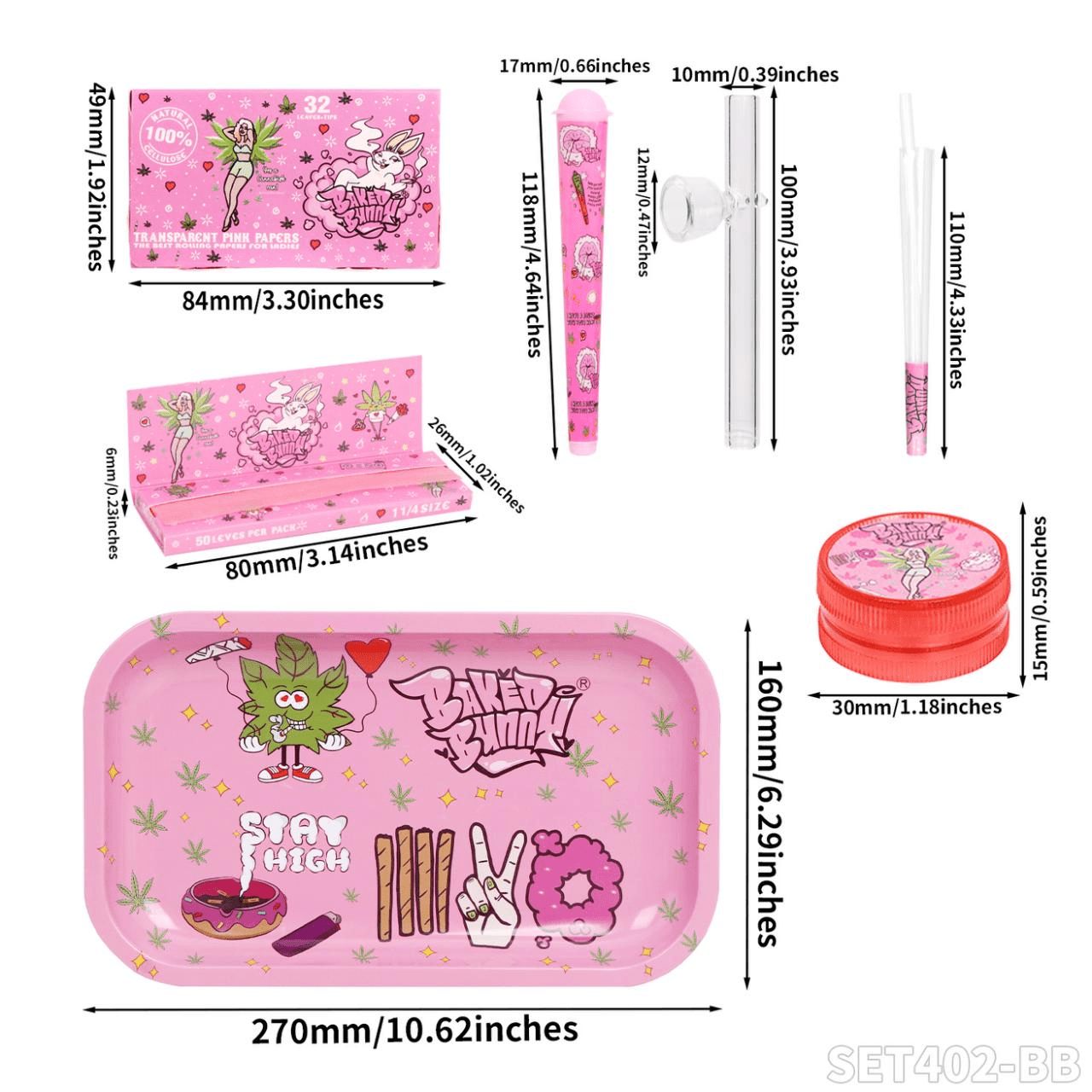 Custom Smoking Tray Set | Multi-Style Smoking Gift Sets for Cannabis Accessories - Image 2
